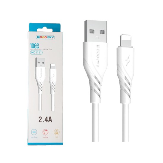 Modorwy Cable MC1111 Lightning 2.4A 1m White